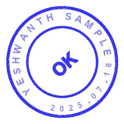 Stamped seal overlay